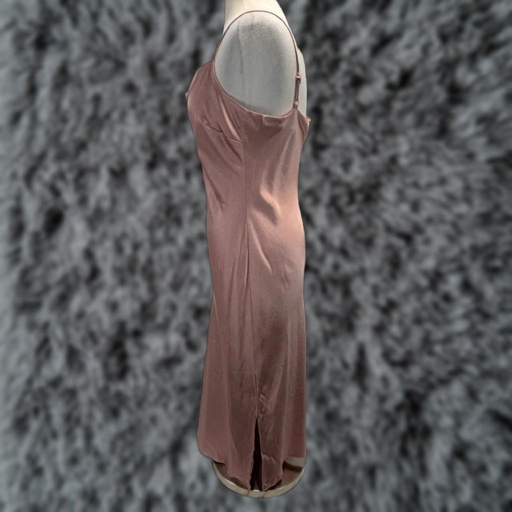 Express VINTAGE? (No) Express Satin Cowl Neck Slip Dress L Pink Midi Cocktail Party Womens Size L / US 10 / IT 46 - 1 Thumbnail
