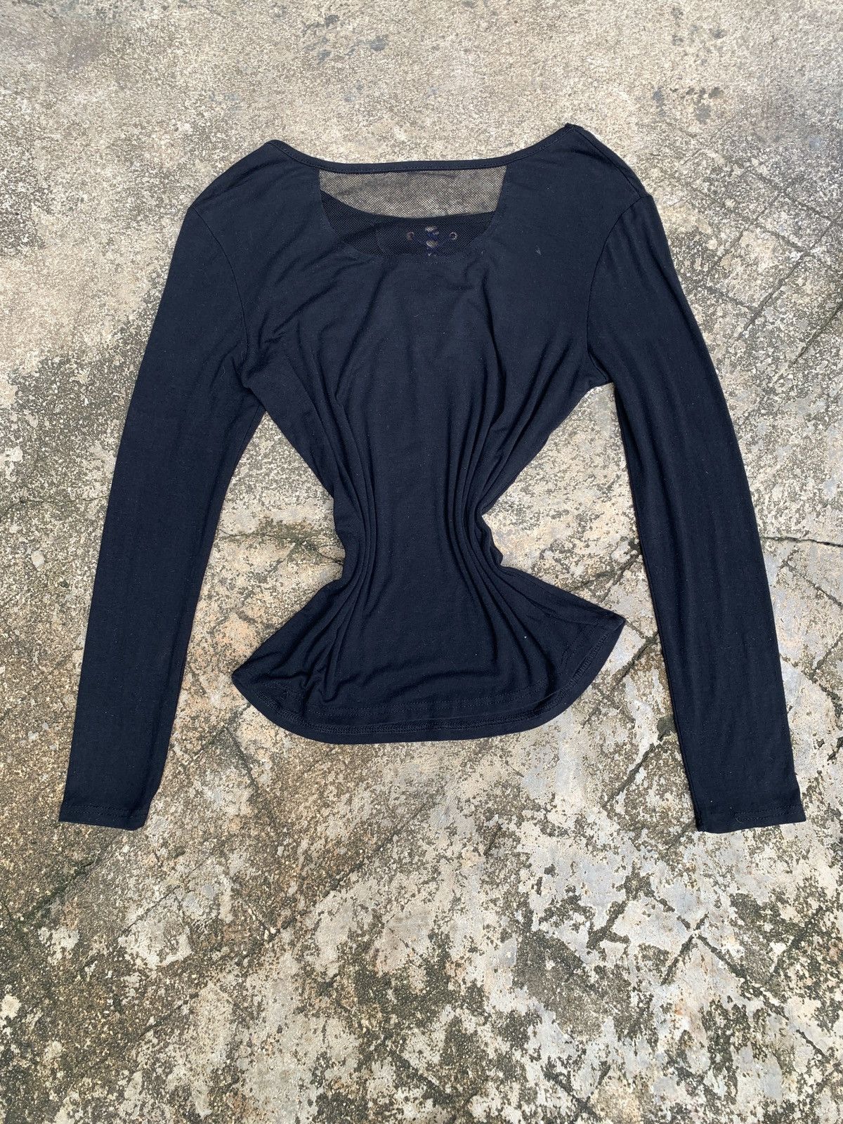 If Six Was Nine × Japanese Brand × Le Grande Bleu (L.G.B.) y2k LuiLuzy Grunge Graphic Lace Longsleeve Top Size L / US 10 / IT 46 - 4 Thumbnail