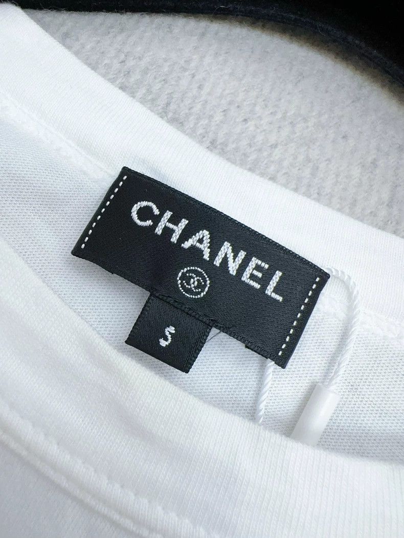 Chanel Chanel 22C black and white rhinestone double C hollow mesh Size S / US 4 / IT 40 - 4 Thumbnail