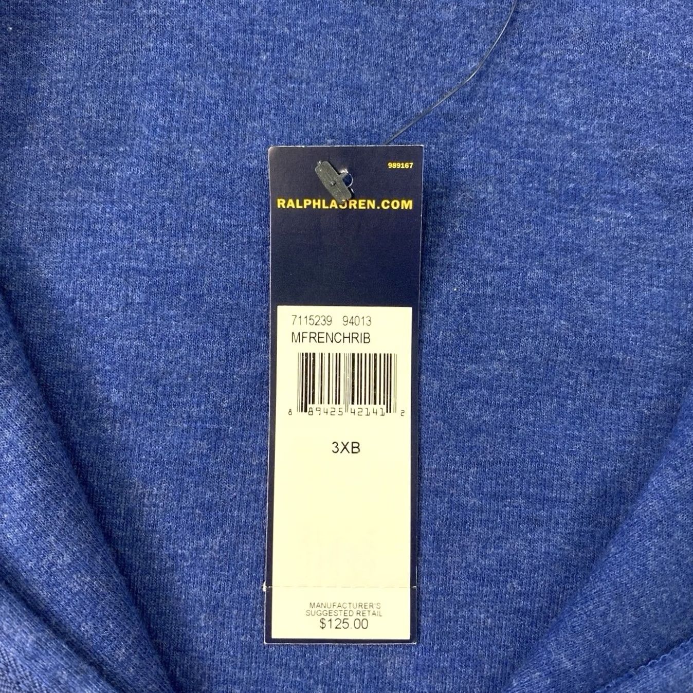 Polo Ralph Lauren Polo Ralph Lauren Sweater Men's 3XL Blue Yellow 1/4 Zip Pullover French Rib Logo Pony NWT Size US XXL / EU 58 / 5 - 5 Thumbnail
