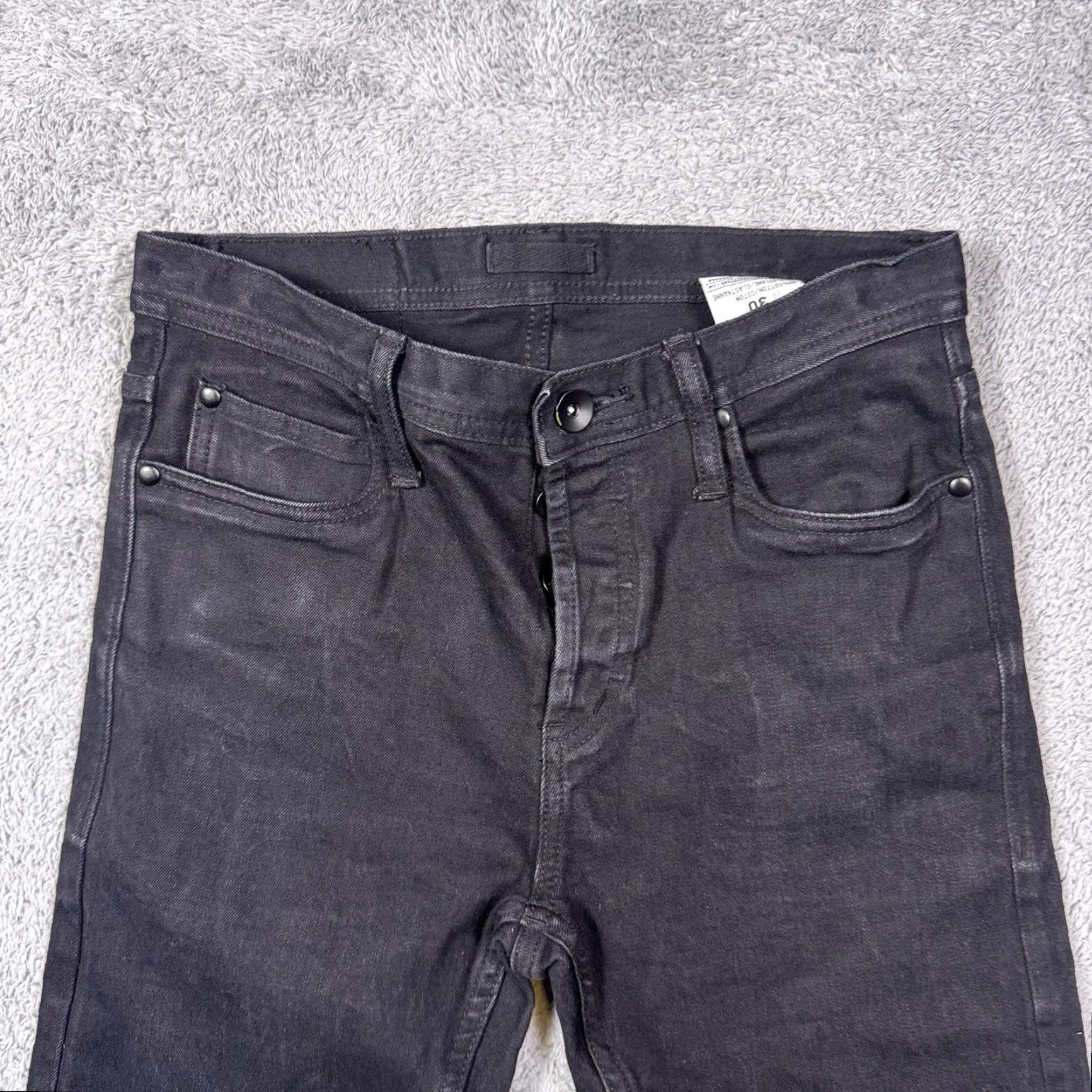 The Unbranded Brand Unbranded Jeans Mens 30x32 Raw Selvedge Skinny 11oz Stretch UB144 - Denim Regular 5-Pocket Black Cotton jeans Mens UB144 Size US 30 / EU 46 - 4 Thumbnail