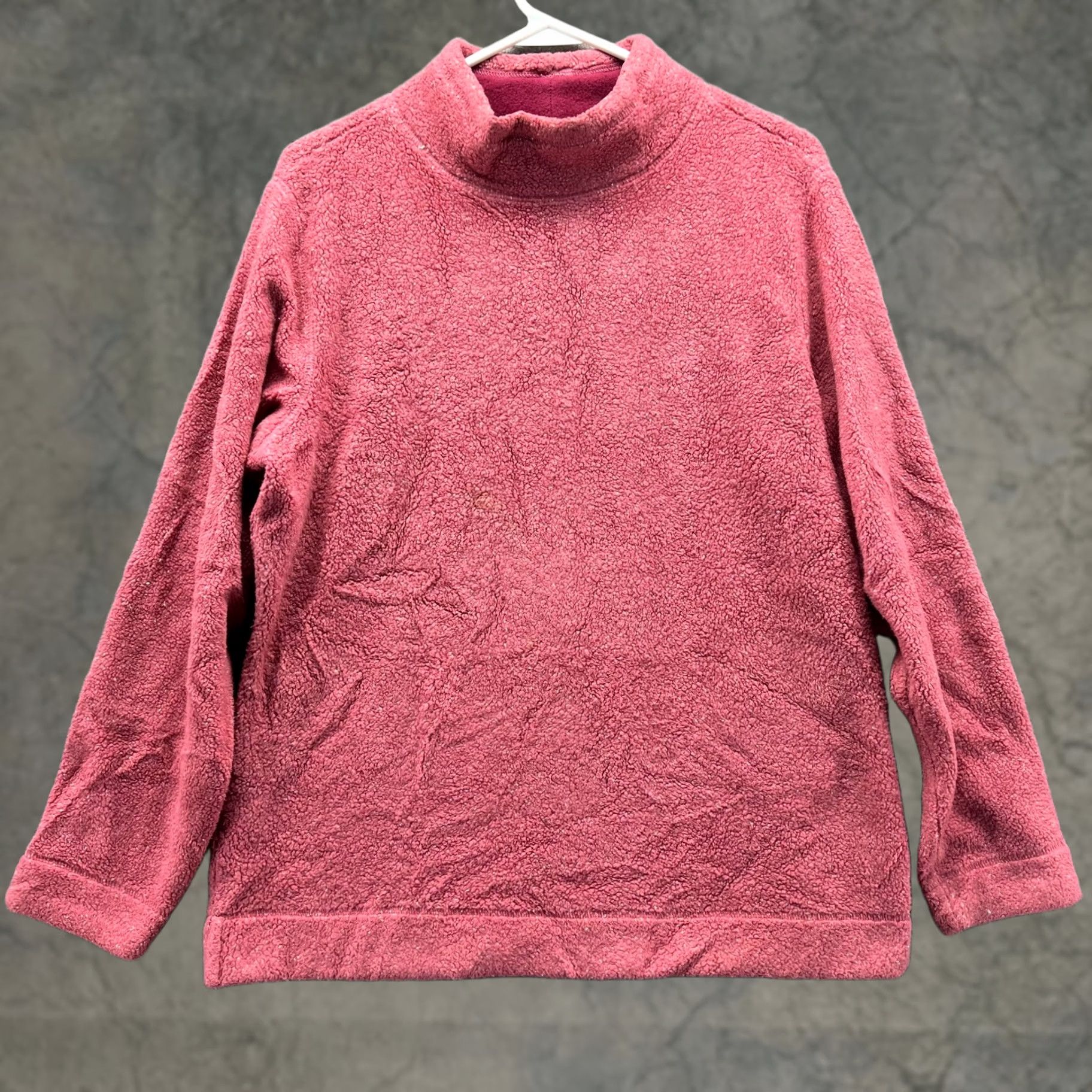Vintage VINTAGE L.L. Bean Sweater Womens Medium Pink Fleece Pullover Mock Neck Long Sleeve Regular Fit Size M / US 6-8 / IT 42-44 - 1 Thumbnail