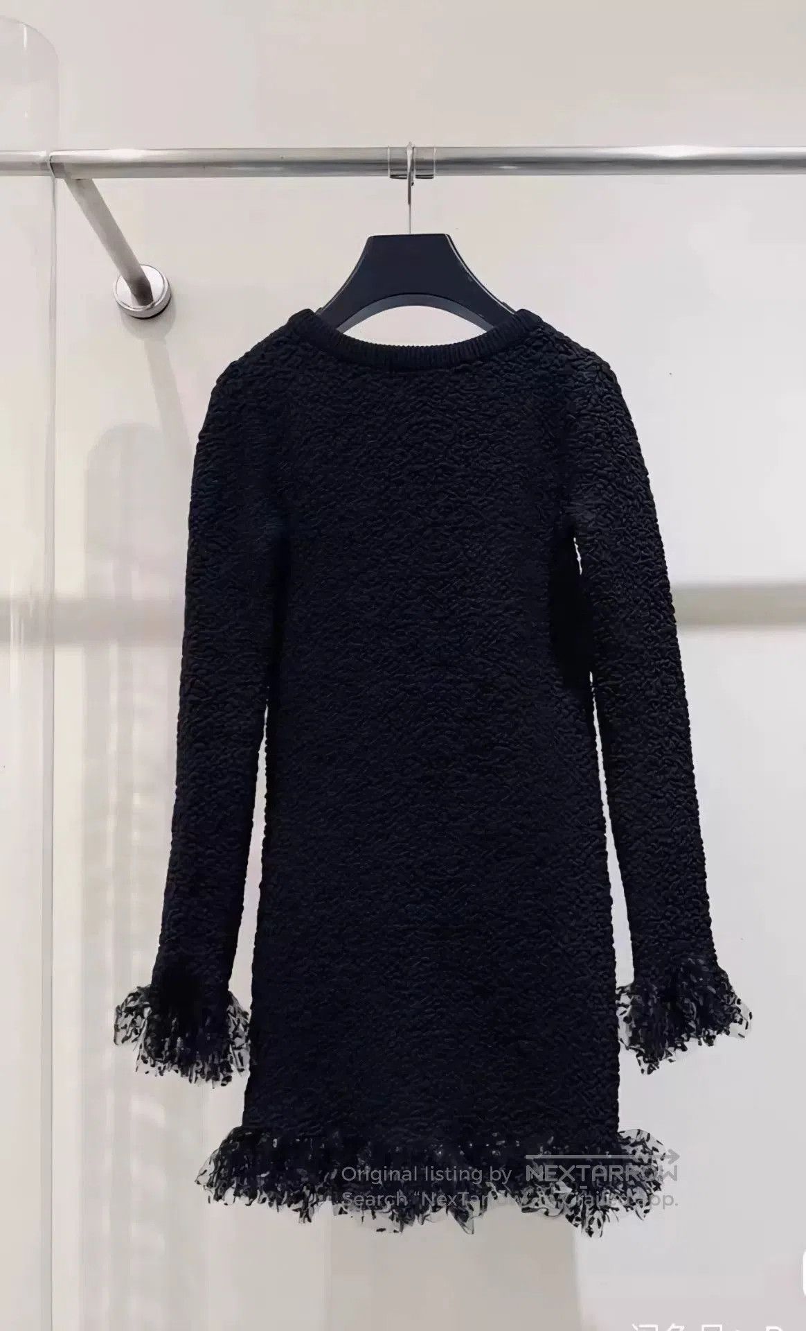 Saint Laurent Paris Saint Laurent Black Lace Dress. Size S / US 4 / IT 40 - 5 Thumbnail