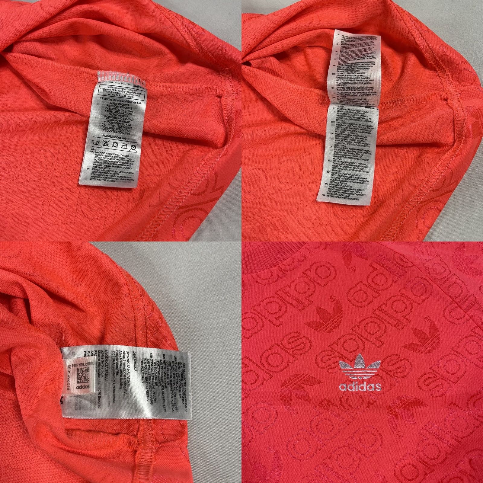 Adidas Adidas Originals Mono Jersey T-Shirt 3-Stripes AOP ED7039 Flash Red XL Men’s Shirt Size US XL / EU 56 / 4 - 8 Thumbnail
