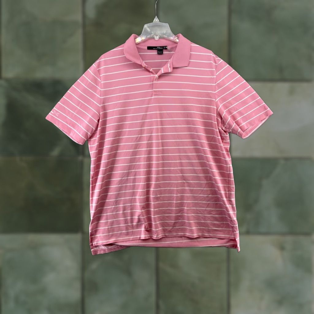 RLX Ralph Lauren VINTAGE RLX Ralph Lauren Polo Mens XL Pink Stripes Golf Size US XL / EU 56 / 4 - 1 Thumbnail