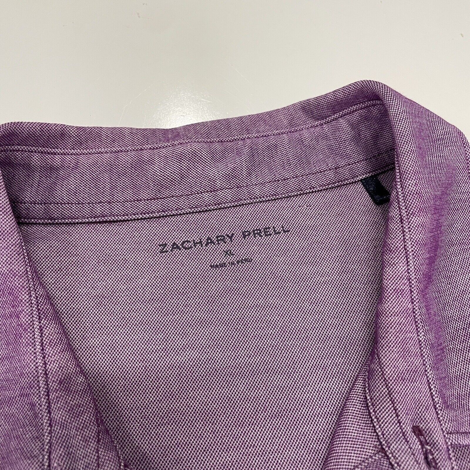 Zachary Prell Zachary Prell Men's Collar Polo Shirt Light Purple XL Peru Size US XL / EU 56 / 4 - 3 Thumbnail