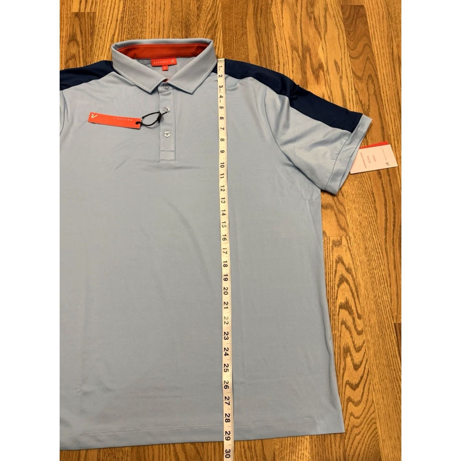 Vintage Redvanly Evans Polo Shirt Men XL Blue Short Sleeve Button Logo Poly Blend Spandex Heathered Size US XL / EU 56 / 4 - 4 Thumbnail