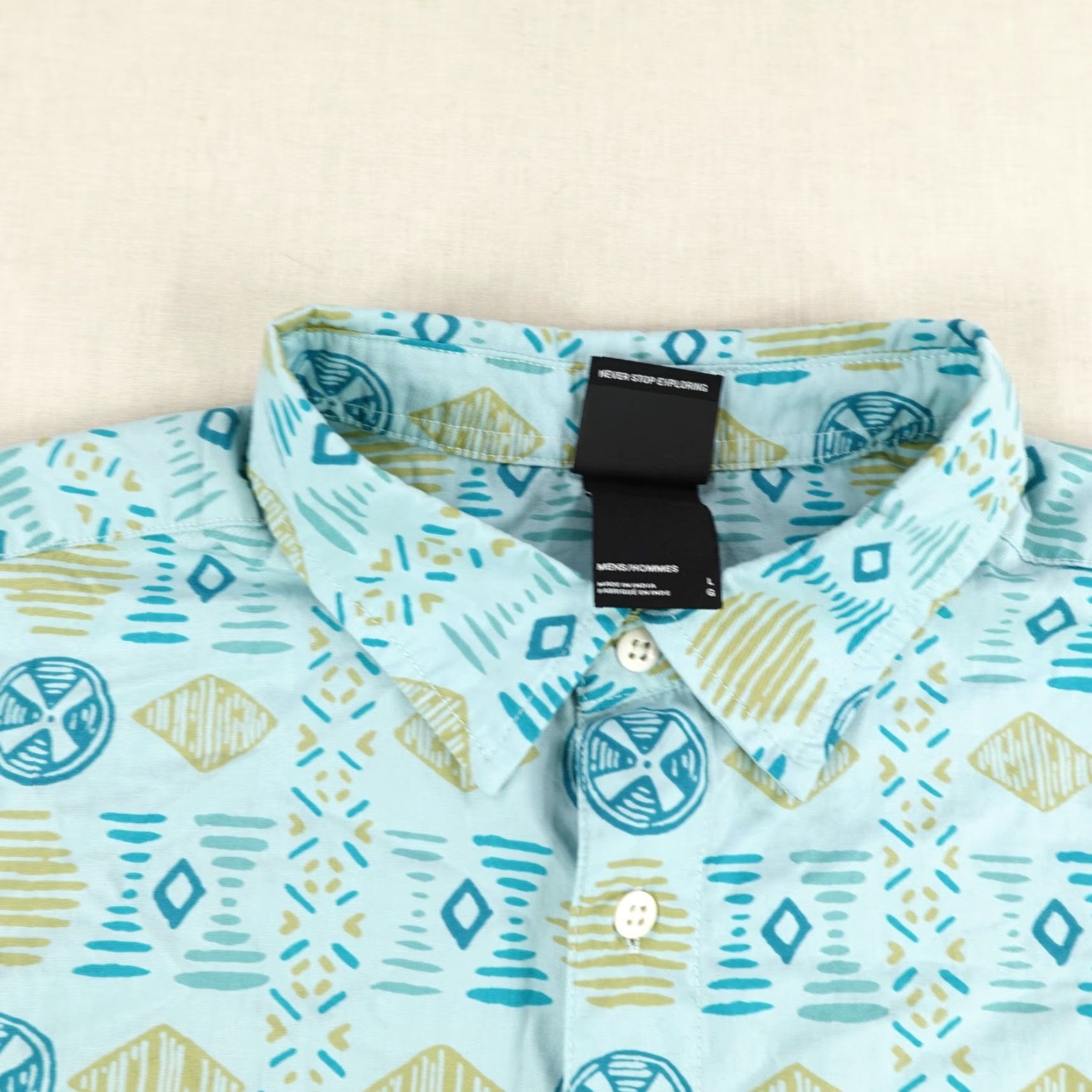 The North Face The North Face North Face Shirt Mens Large Blue Baytrail Geometric Button Up Hiking Outdoors Size US L / EU 52-54 / 3 - 2 Thumbnail