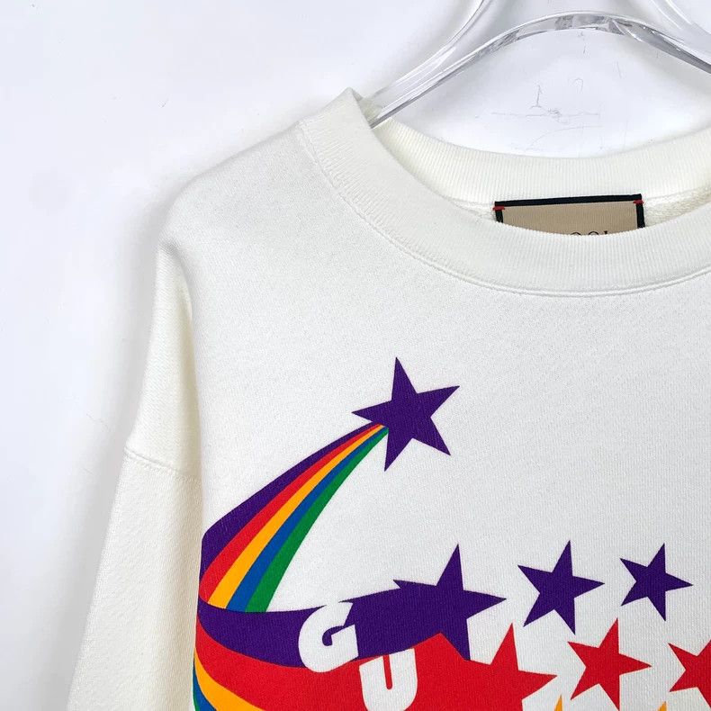 Gucci Gucci White pattern printed cotton round-neck long-sleeved Size US XXS / EU 40 - 3 Thumbnail