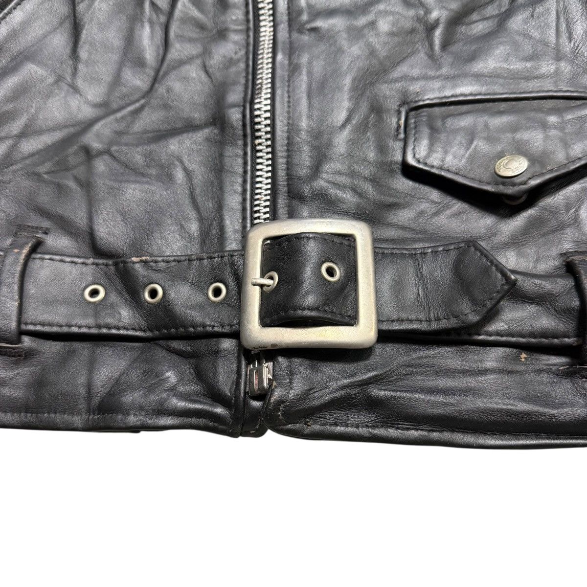 Schott Vintage Schott Perfecto Double Colar Leather Jacket Size US M / EU 48-50 / 2 - 10 Thumbnail