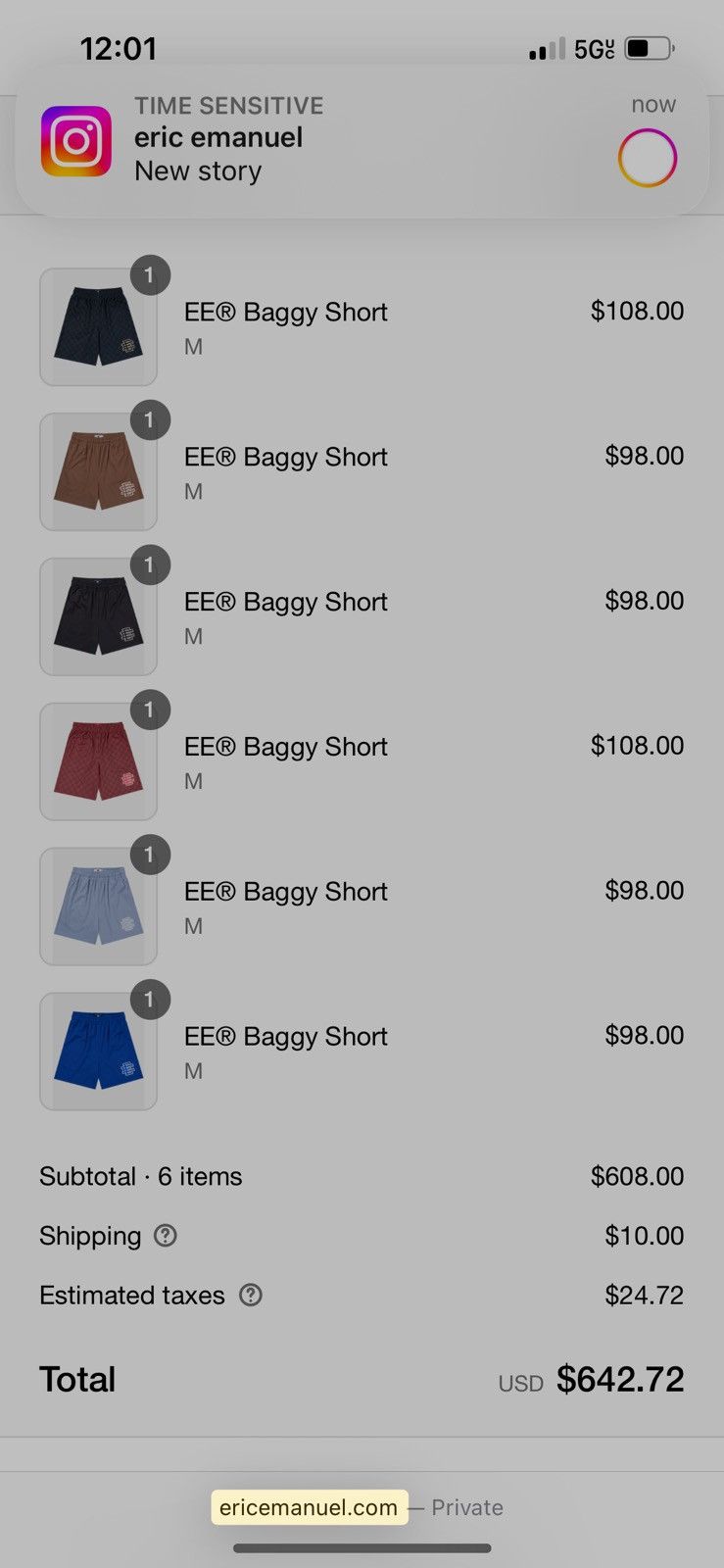 Eric Emanuel Eric Emanuel EE Eventide Blue Baggy shorts medium Size US 30 / EU 46 - 2 Thumbnail