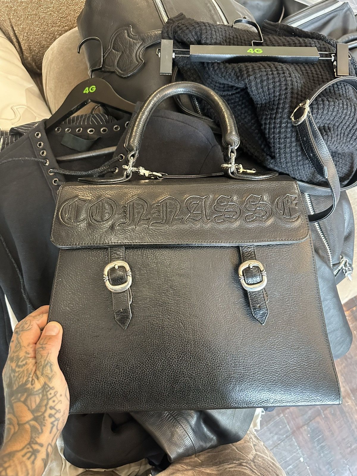 Chrome Hearts Chrome Hearts FRENCH CUNT BITCH CONNASSE XL Travel Bag Size ONE SIZE - 5 Thumbnail