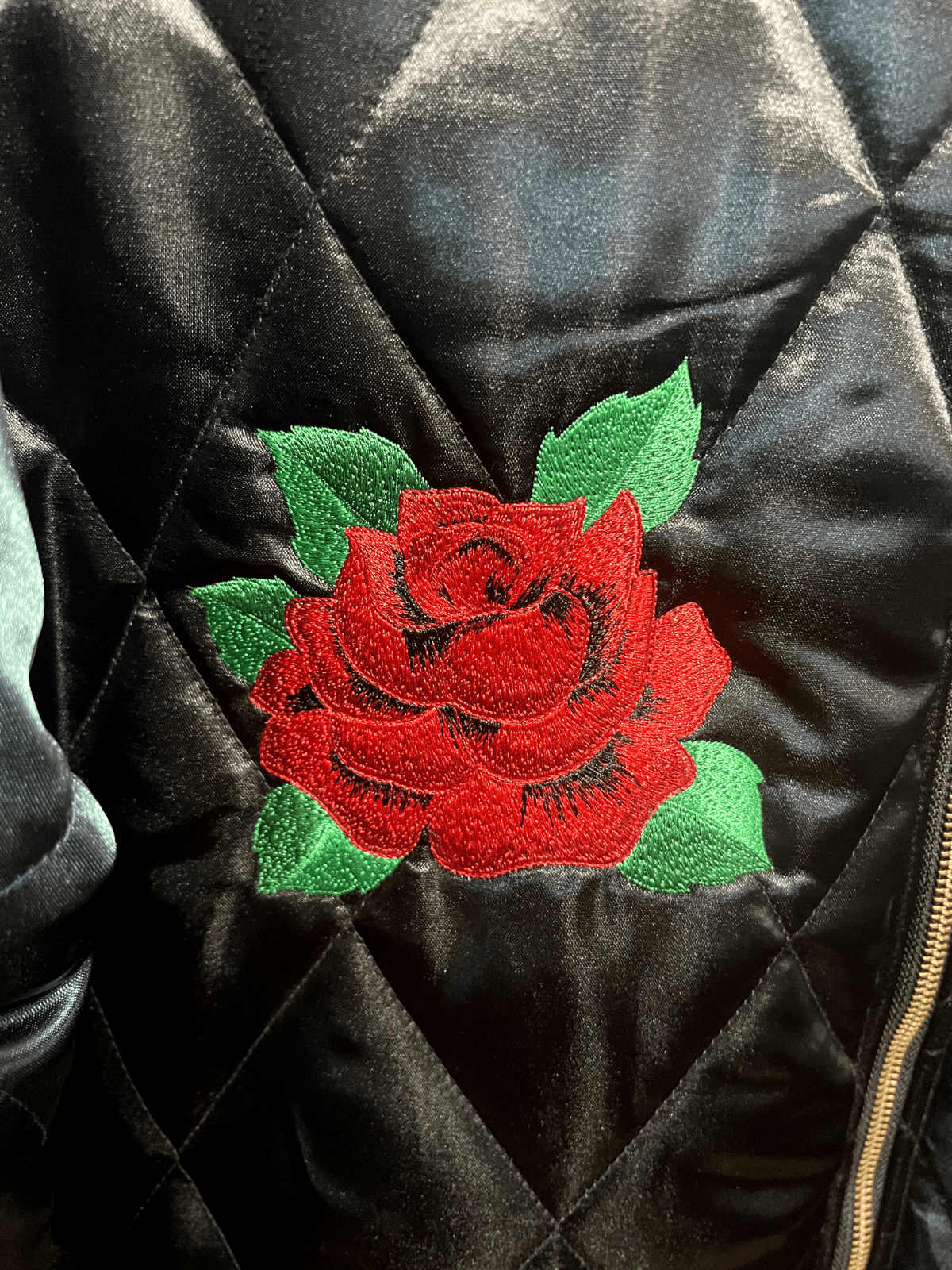 Supreme F/W13 Satin Rose Quilted Bomber