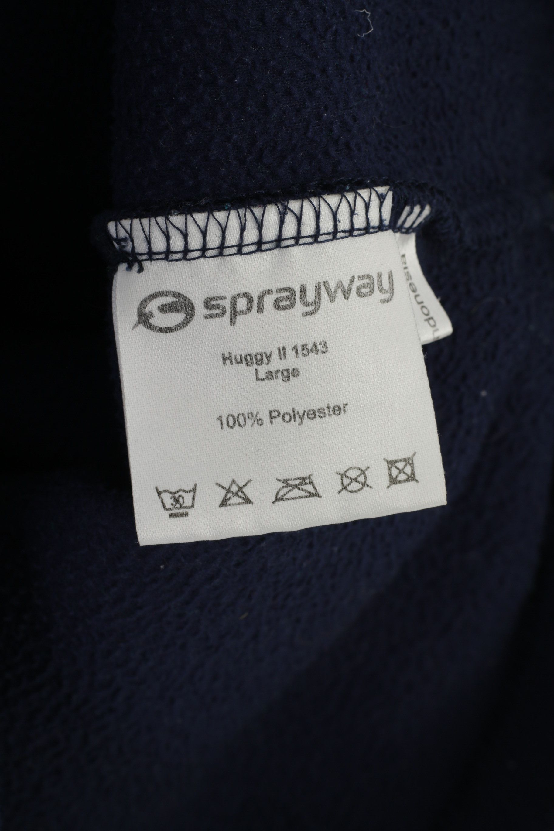 Vintage Sprayway Men L Fleece Sweatshirt Navy Zip Neck 10052 Size US L / EU 52-54 / 3 - 6 Thumbnail