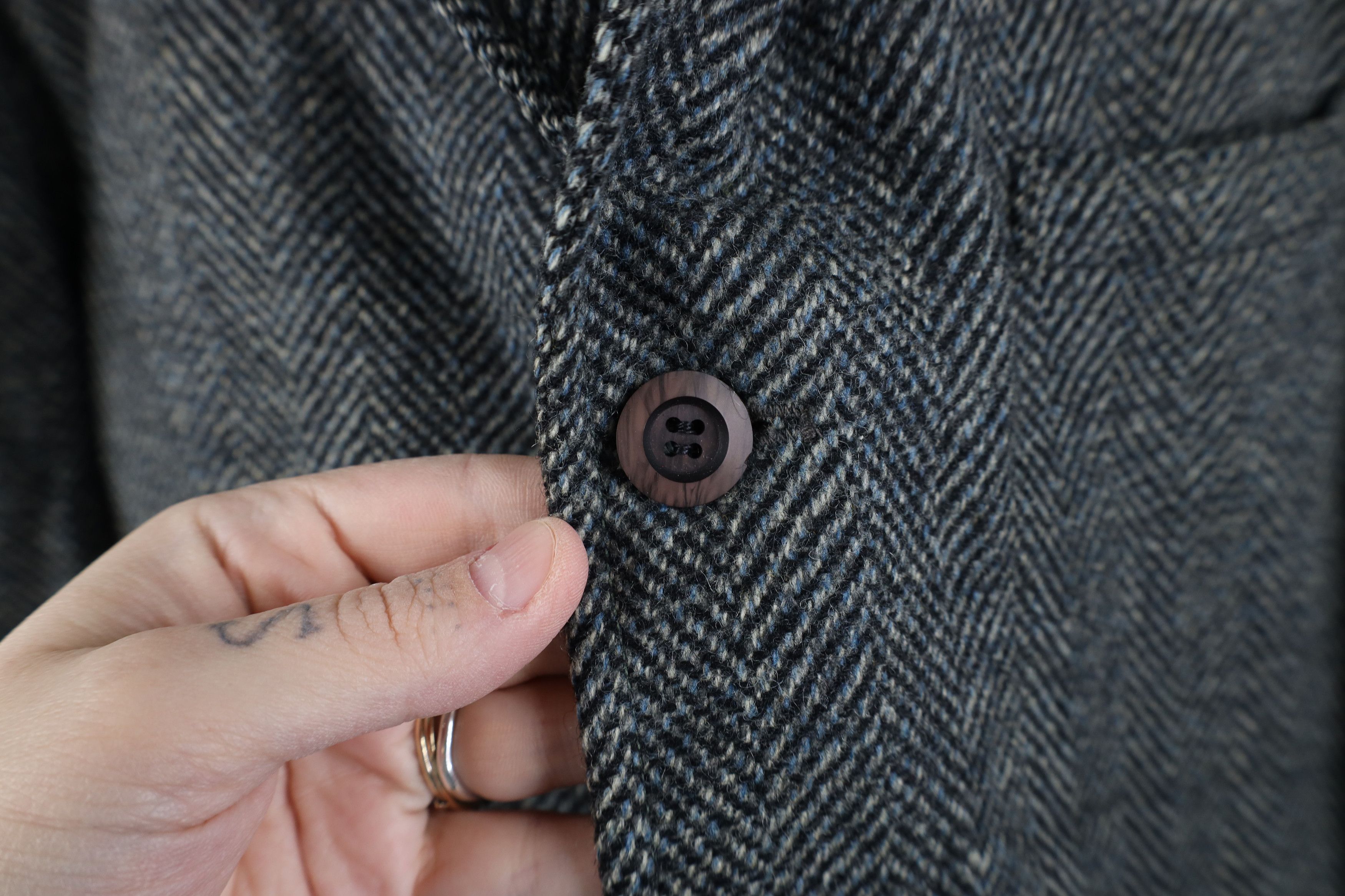 Vintage Vintage 70s Streetwear Tweed Herringbone Blazer Jacket USA Size US XL / EU 56 / 4 - 5 Thumbnail