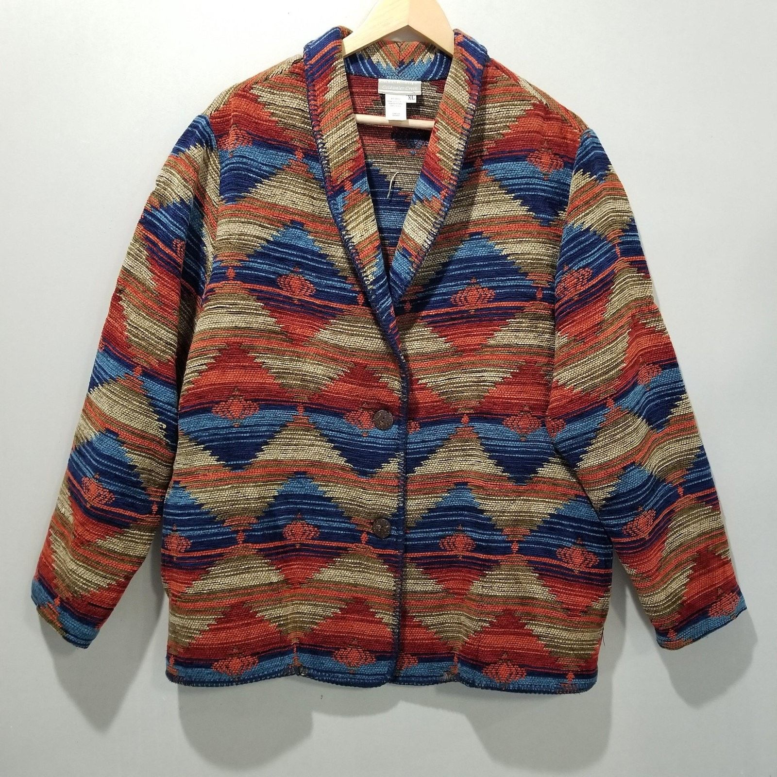 Coldwater Creek Jacket Womens XL Southwest Aztec Tapestry