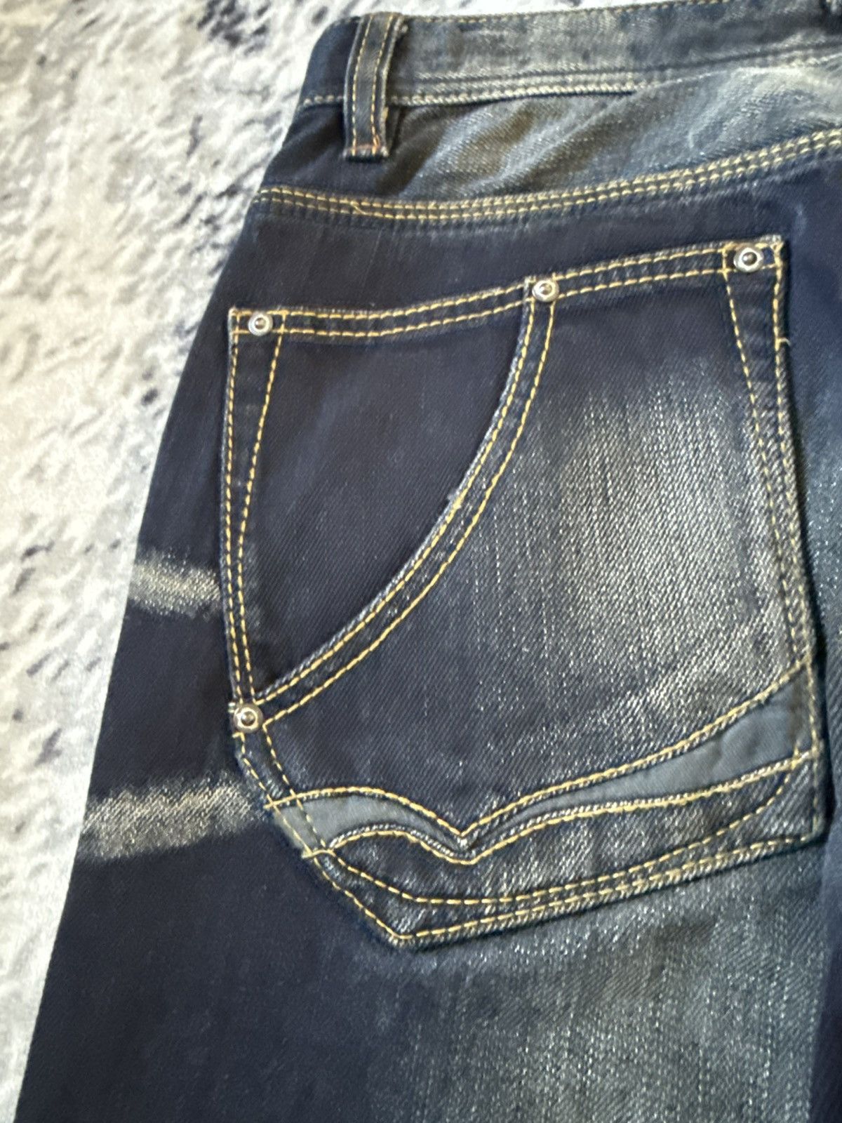 Nicole Club Nicole Club Japan Mud Wash Contrast Stitch Flare Jeans Rare Size US 29 - 14 Thumbnail