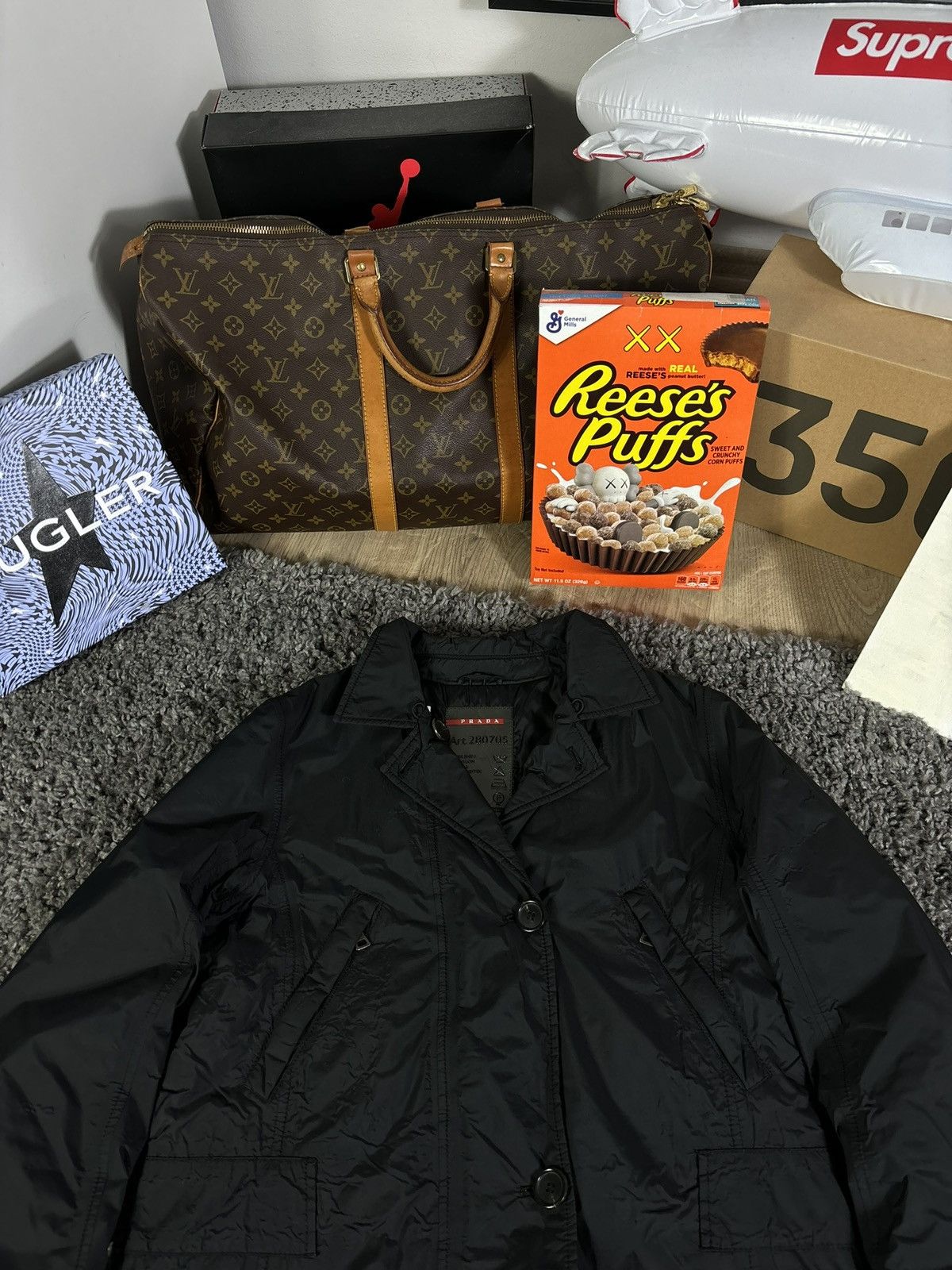 Prada × Vintage Prada Nylon Waterproof Windbreaker Jacket Coat 00s Size M / US 6-8 / IT 42-44 - 6 Thumbnail