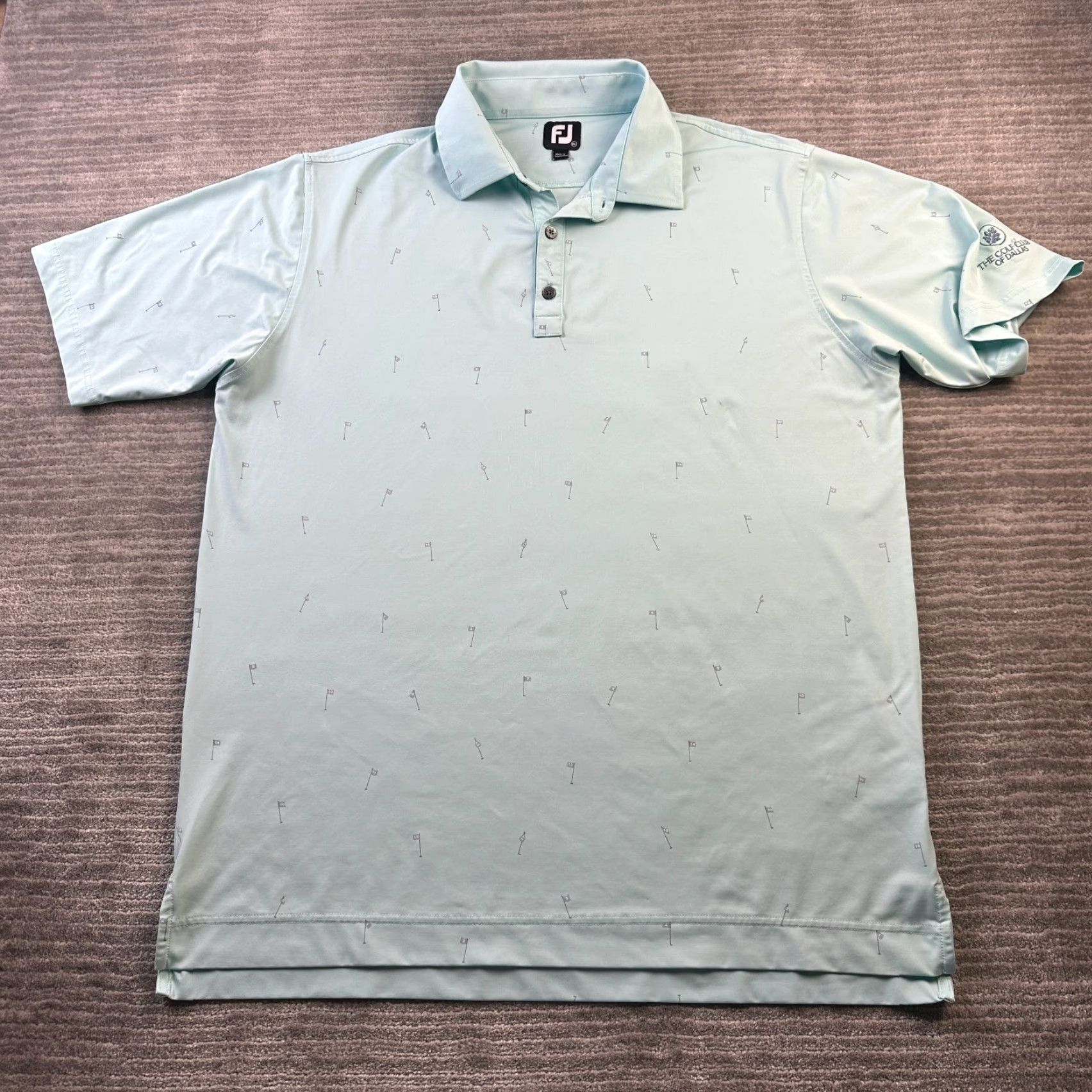Footjoy FootJoy Polo Shirt Mens XL Blue Golf All Over Print Performance Size US XL / EU 56 / 4 - 2 Thumbnail