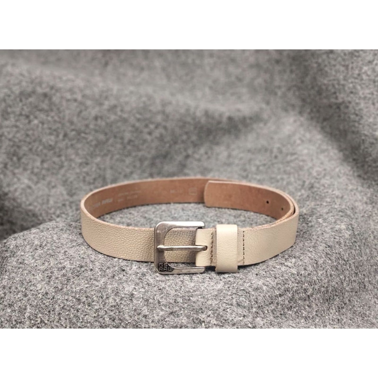 G-Star G Star raw Beige Genuine Leather Mini Logo Vintage Style Belt Size ONE SIZE - 2 Thumbnail