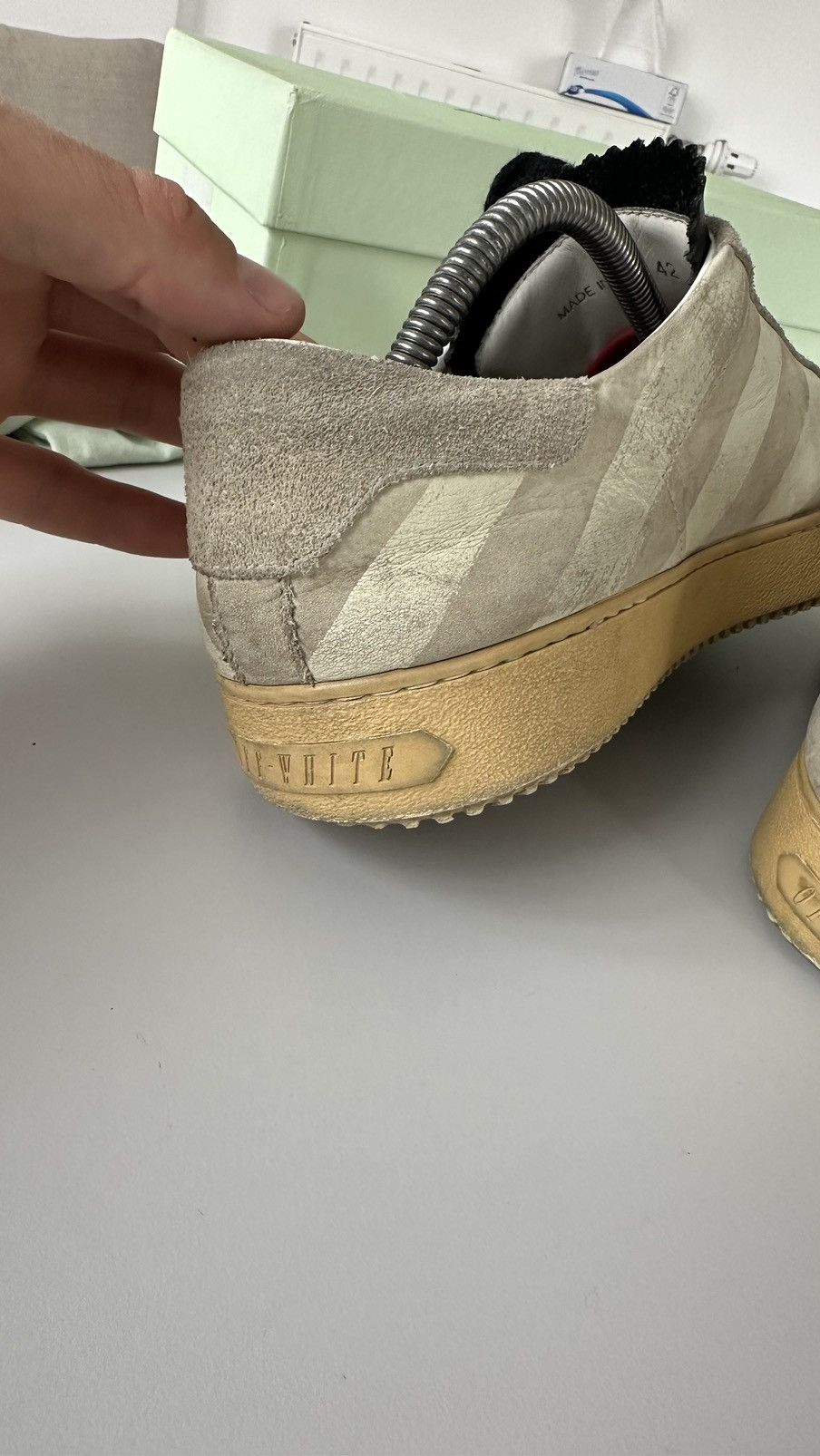 Leather × Off-White Baskets Off-White Size US 9 / EU 42 - 7 Thumbnail