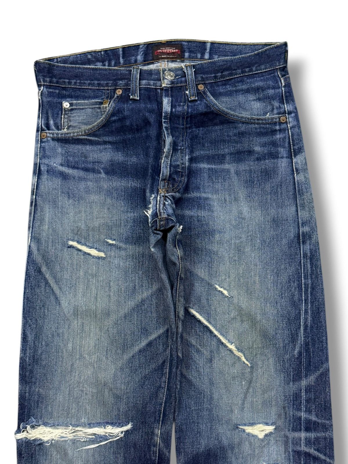 Artisan Outfitters Vintage 00s Ships Outffiters Y2K Selvedge Denim Made In USA Size US 31 - 4 Thumbnail