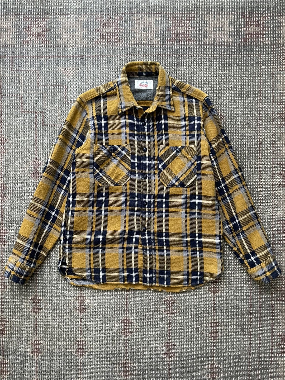 image of Seuvas Heavy Winter Flannel Shirt - Lemon Haze in Yellow, Men's (Size Medium)