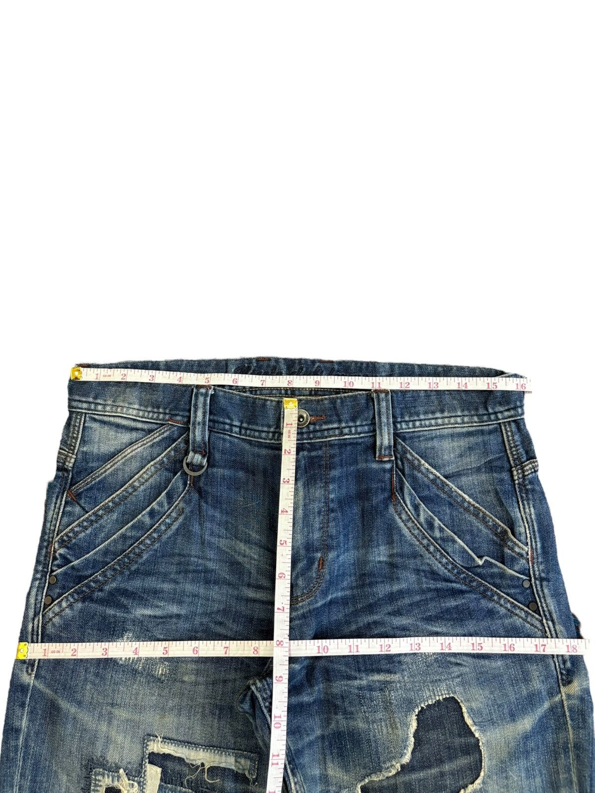 If Six Was Nine Vintage Nicole Club For Men Patch Distressed Flare Jeans Size US 32 / EU 48 - 6 Thumbnail