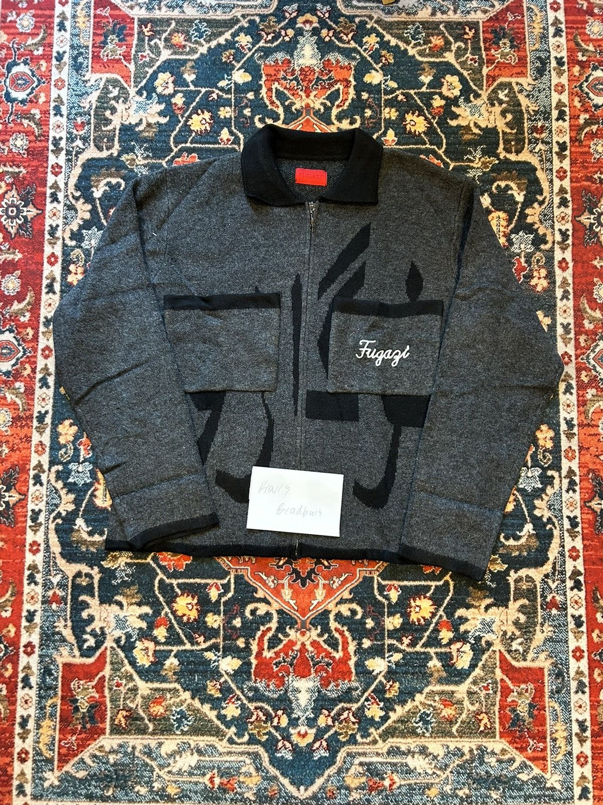 Fugazi Fugazi Farsi Knit Zip Up. Grey Size US L / EU 52-54 / 3 - 1 Thumbnail