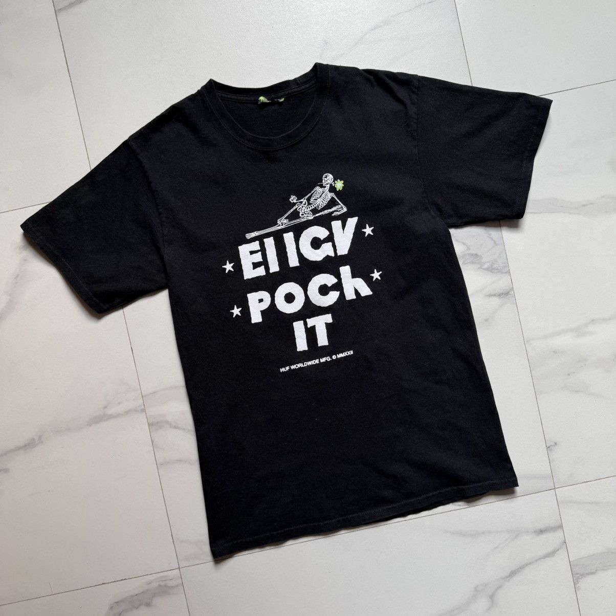 Huf × STOCK HUF Worldwide Get Folded Black Tee Size US S / EU 44-46 / 1 - 3 Thumbnail