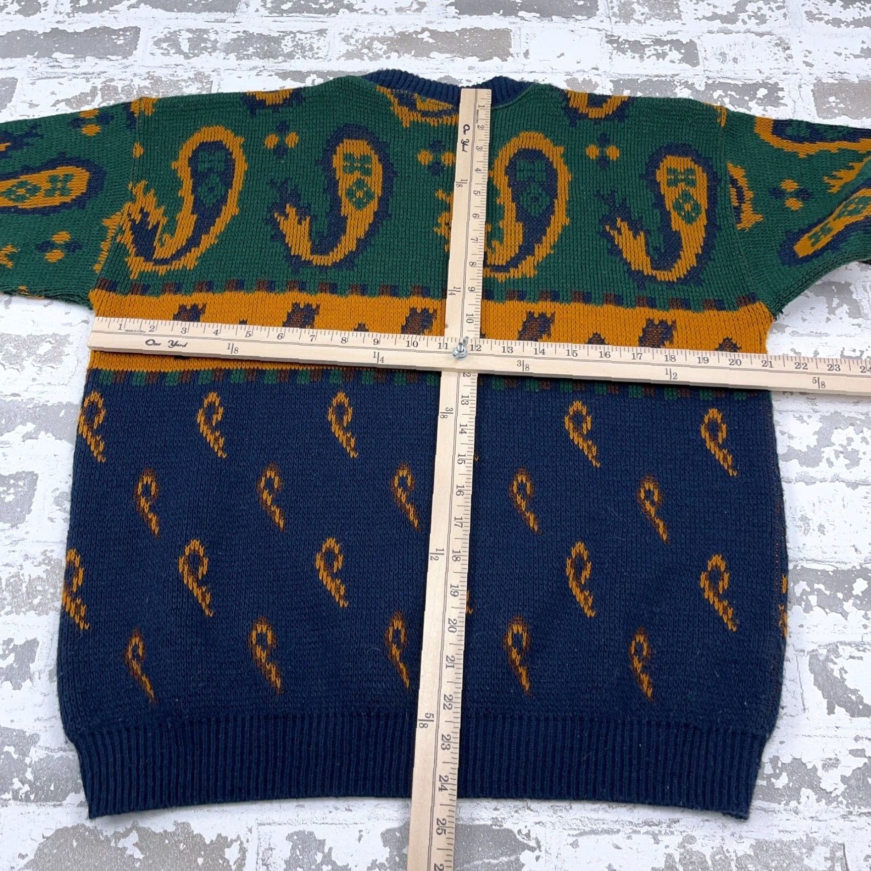 Vintage VINTAGE Cabin Creek Sweater Women Large Blue Chunky-Knit Geometric 90s Boho Size L / US 10 / IT 46 - 7 Thumbnail