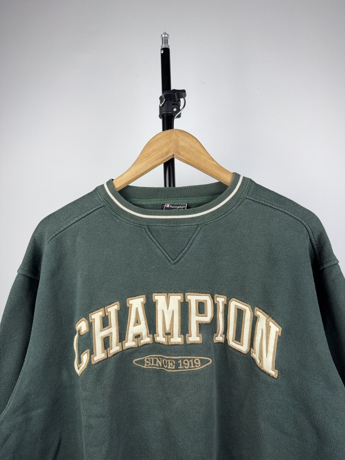 Champion × Vintage Vintage 90s Champion Logo Y2K BOXY FIT Sweatshir Size US L / EU 52-54 / 3 - 2 Thumbnail