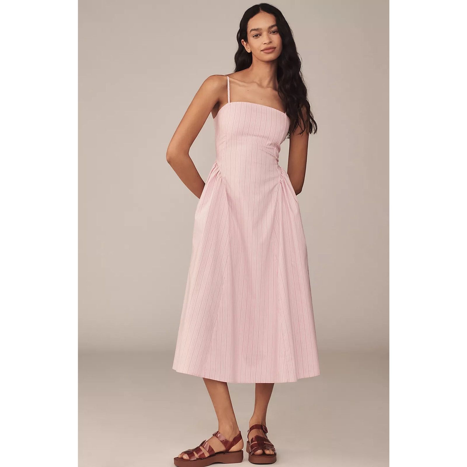graduation long white dress Berylove Women White Graduation Dress Sweetheart A Line Satin Ruffled Midi Dress, White / US10 main image 0