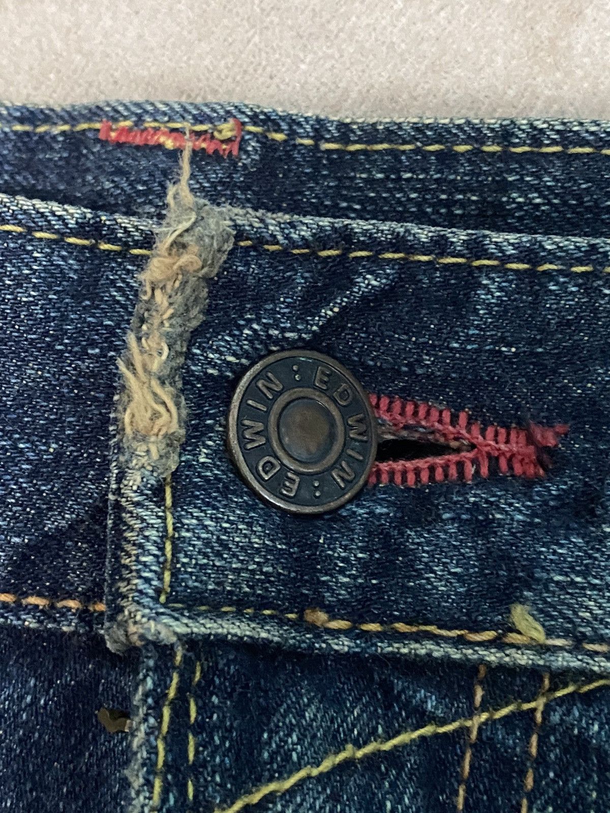 Edwin × Japanese Brand × Vintage Edwin Lot 504 Regular Straight Cut Pants Indigo Jeans Size US 36 / EU 52 - 18 Thumbnail