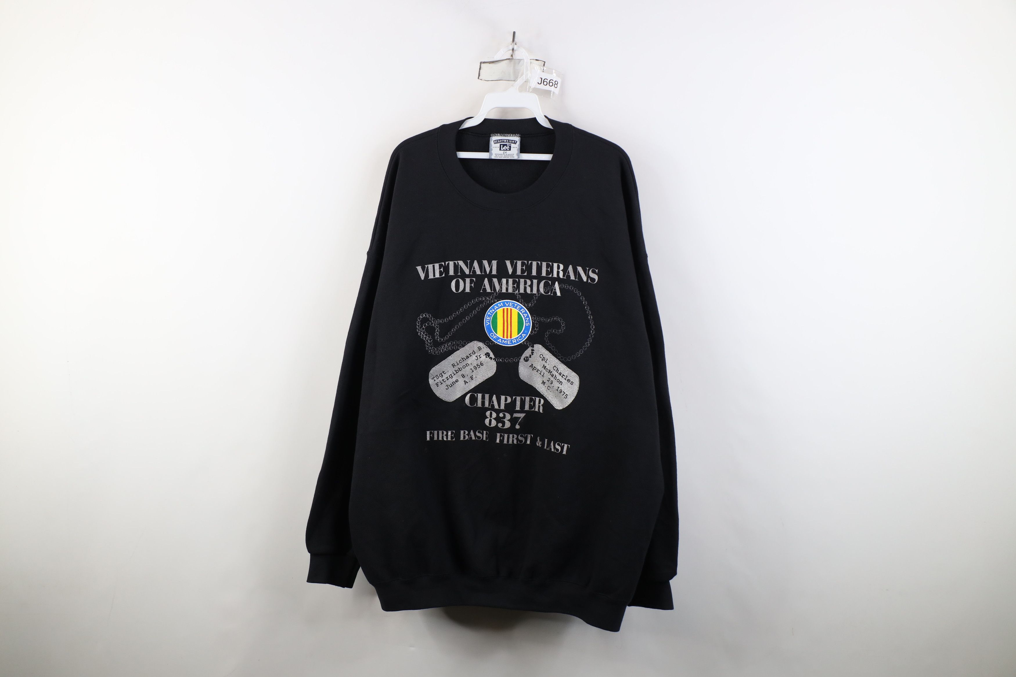Vintage Vintage 90s Veterans of America Crewneck Sweatshirt USA Size US XXL / EU 58 / 5 - 1 Thumbnail