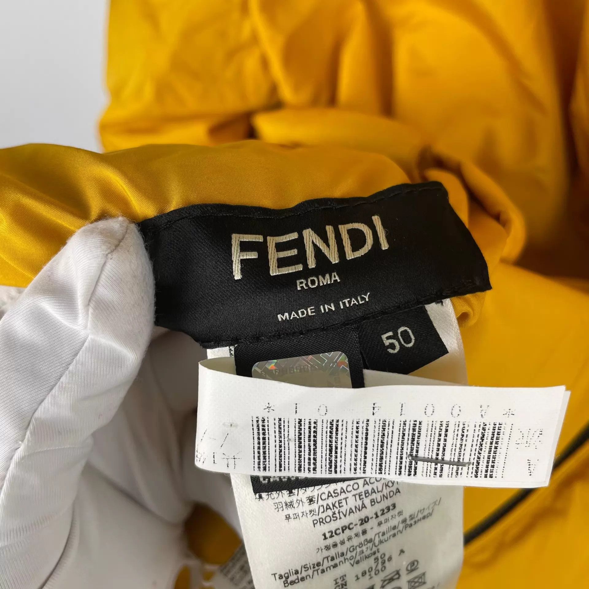 Fendi Fendi two-way short down jacket black yellow 50 Size US M / EU 48-50 / 2 - 5 Thumbnail