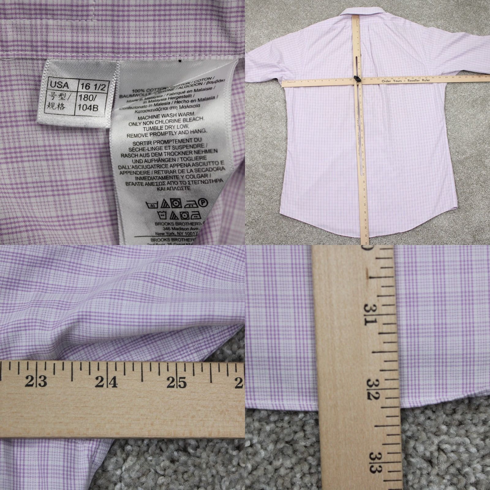Brooks Brothers Brooks Brothers Shirt Mens 16 1/2 36 Pink Non-Iron Supima Cotton L/S Dress Shirt Size US XL / EU 56 / 4 - 9 Thumbnail