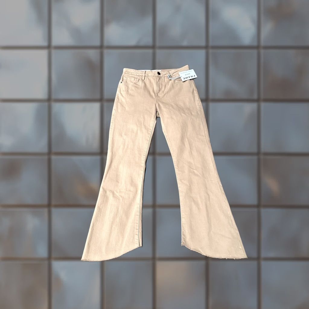 Frame FRAME Denim Jeans Le Crop Mini Boot Raw Edge Mid Rise Size 26 Dusty Rose Pink Womens Size 26" / US 2 / IT 38 - 1 Thumbnail