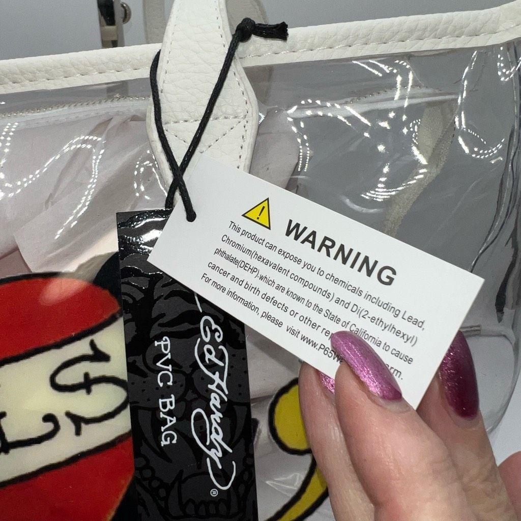 Ed Hardy Ed Hardy “Love Kills Slowly” Anti Valentine See Through Tote Size ONE SIZE - 4 Thumbnail