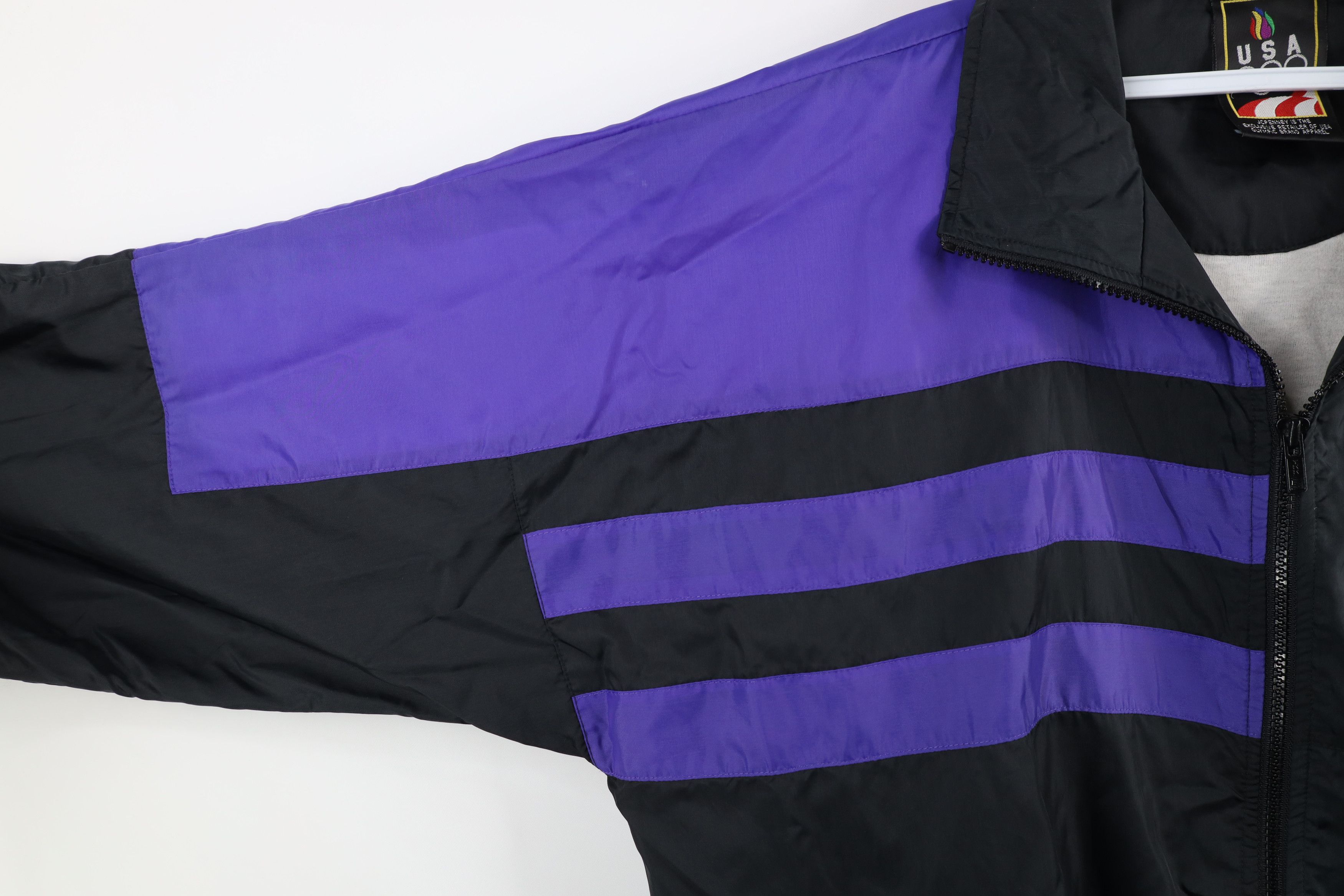 Vintage Vintage 90s USA Olympics Block Lined Windbreaker Jacket Size US L / EU 52-54 / 3 - 5 Thumbnail