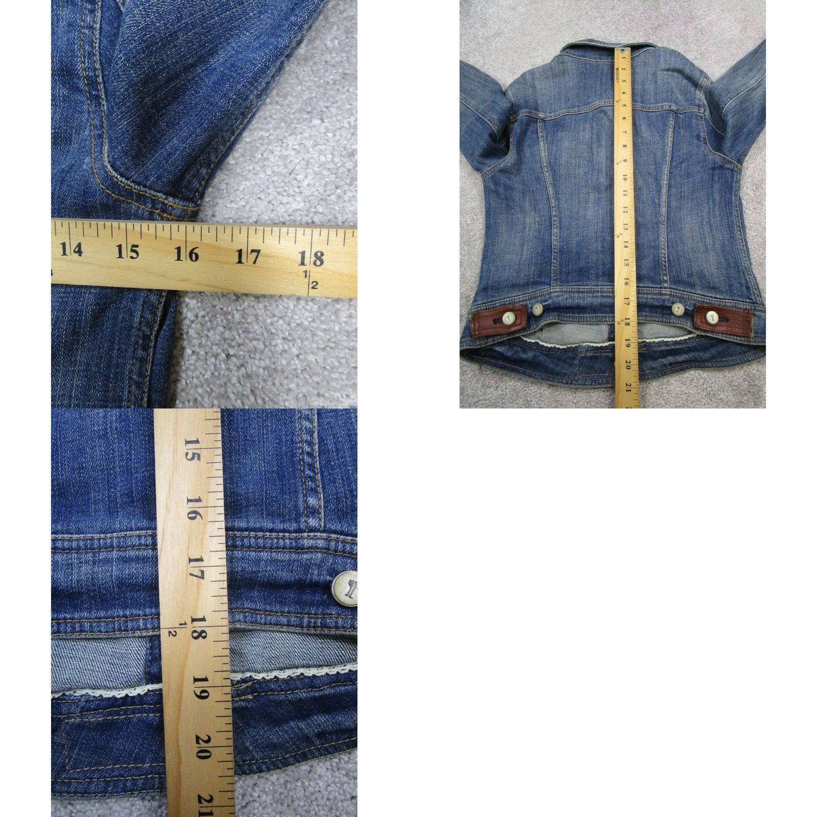 Vintage Pilcro Jacket Womens Small Blue Cotton Denim Jacket Casual Pockets Vintage No Size S / US 4 / IT 40 - 8 Thumbnail