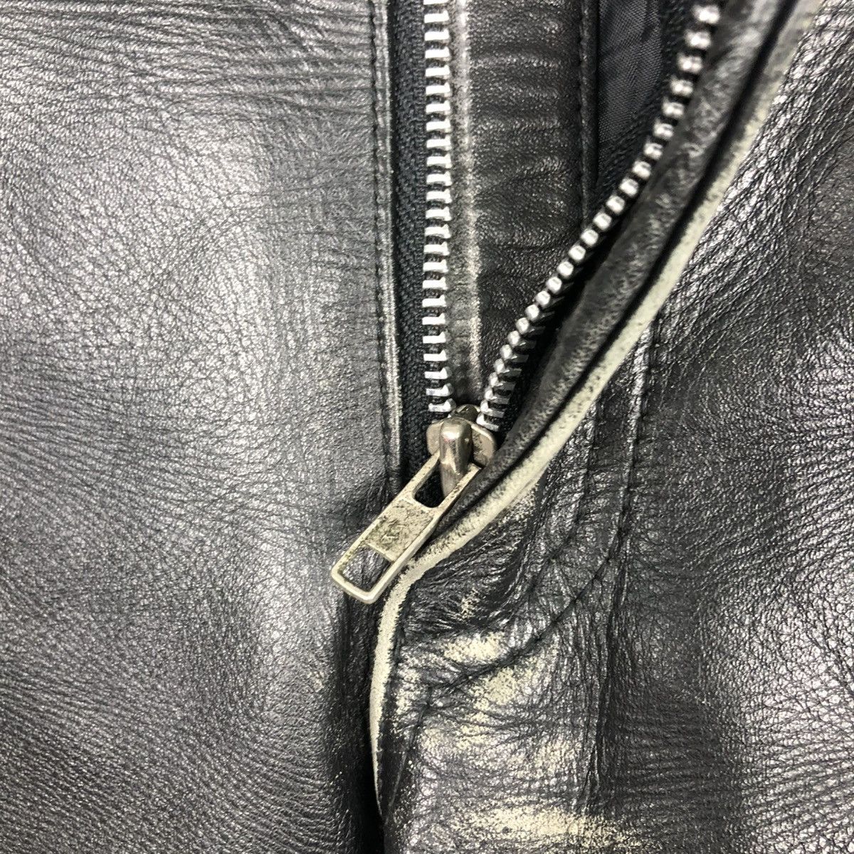 Genuine Leather 🔥VINTAGE BIKER GENUINE LEATHER PANTS FMC ISSEY MIYAKE Size US 33 - 16 Thumbnail