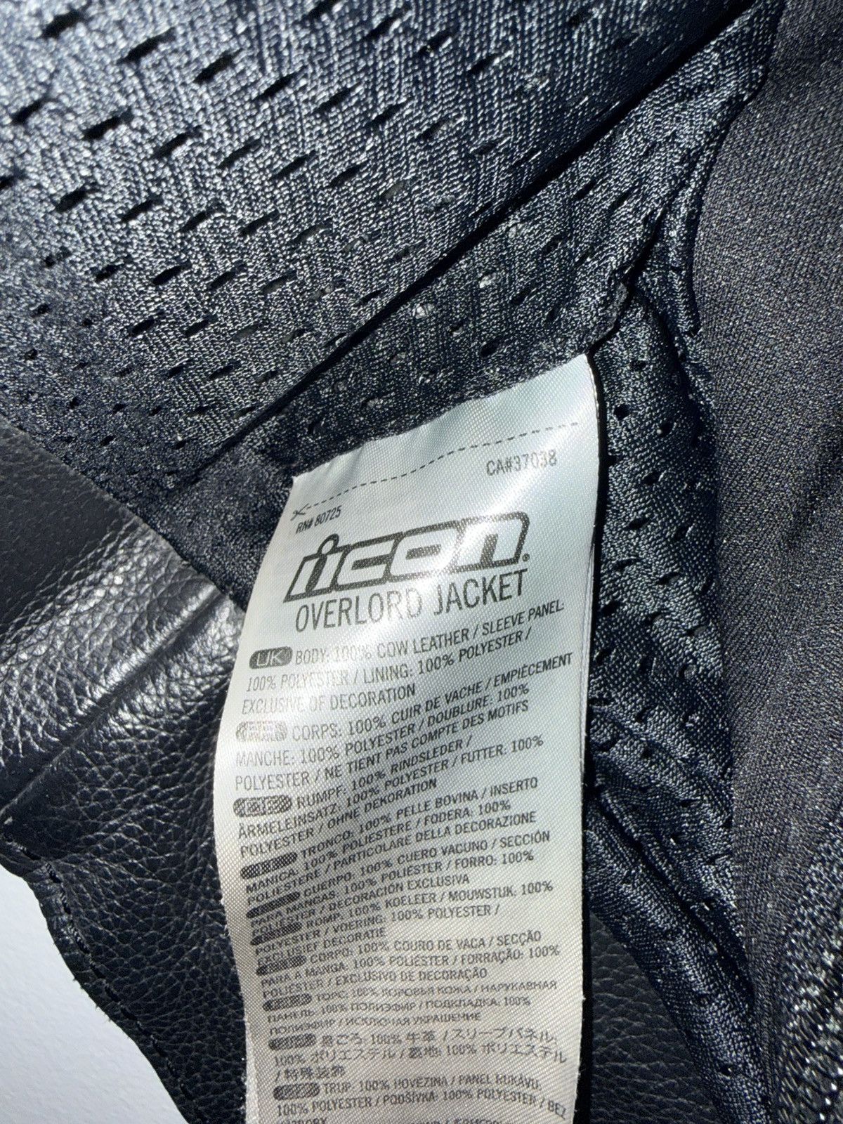 ICON Motorsports ICON Overlord Leather Moto Jacket Black M Techwear Size US M / EU 48-50 / 2 - 5 Thumbnail