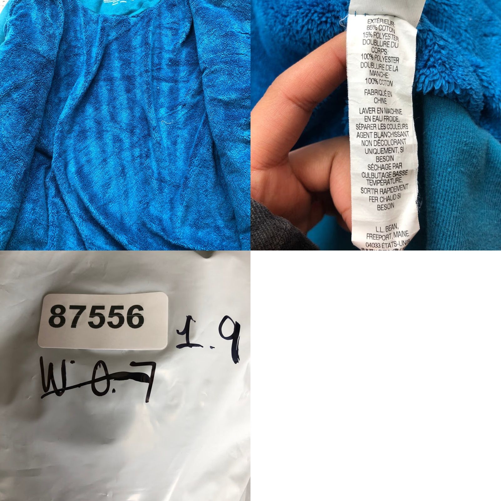 Vintage VINTAGE L.L. Bean Sherpa Lined Sweater Jacket Womens S Long Sleeve Full Zip Teal Blue Size S / US 4 / IT 40 - 8 Thumbnail