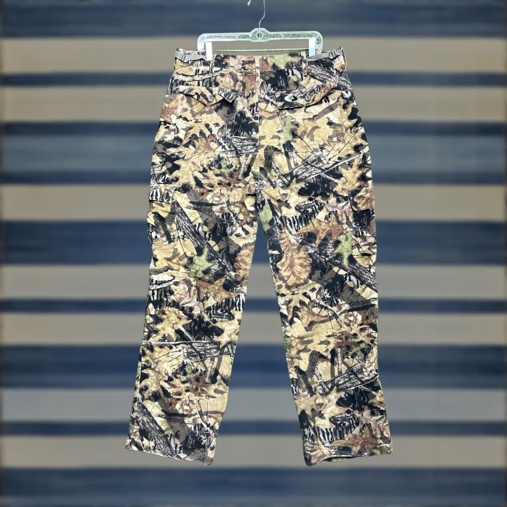 Vintage VINTAGE Mossy Oak Break Up Cargo Pants Mens L Brown Camouflage 5-Pocket Zipper Button Cargo Straight Mens Size US 33 - 1 Thumbnail