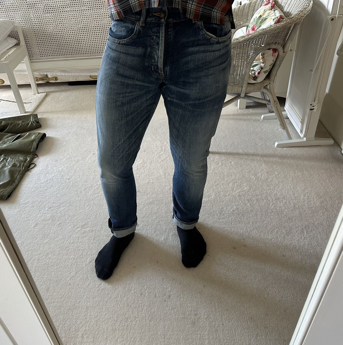Saint Laurent Paris SS21 $890 Saint Laurent selvedge blue denim jeans 32 Size US 32 / EU 48 - 2 Thumbnail