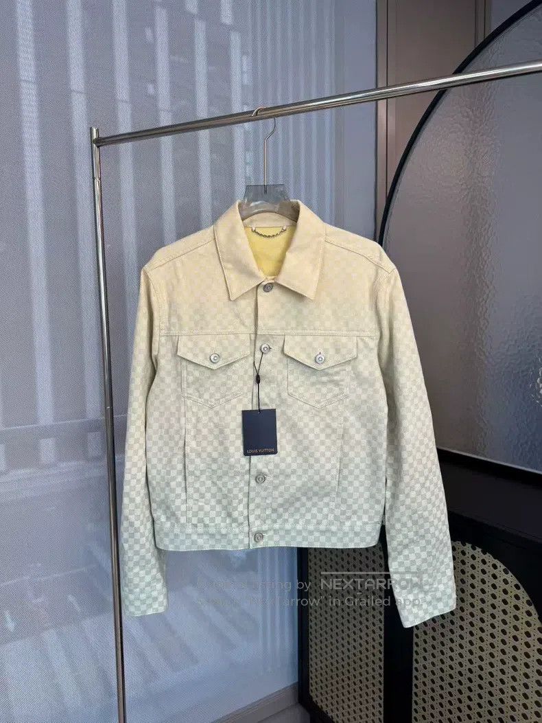 Louis Vuitton Louis Vuitton SS25 Green Gradient Checker Denim Jacket Size US M / EU 48-50 / 2 - 1 Thumbnail