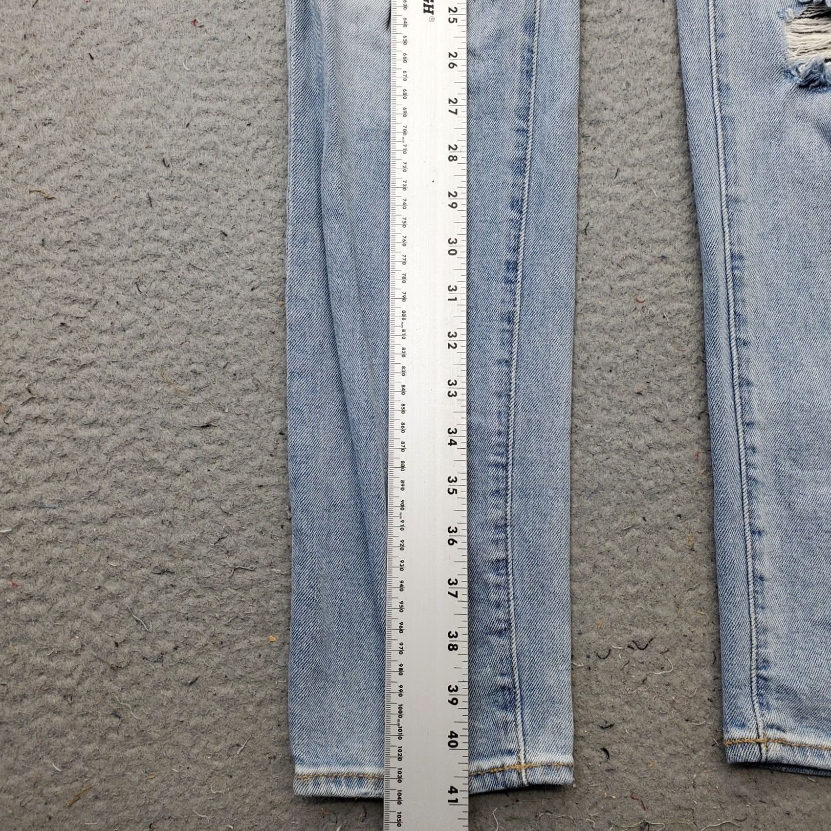 H&M H&M Skinny Coupe Jeans Womens 30/32 Blue Denim Distressed Stretch Streetwear Jeans Size 30" / US 8 / IT 44 - 3 Thumbnail