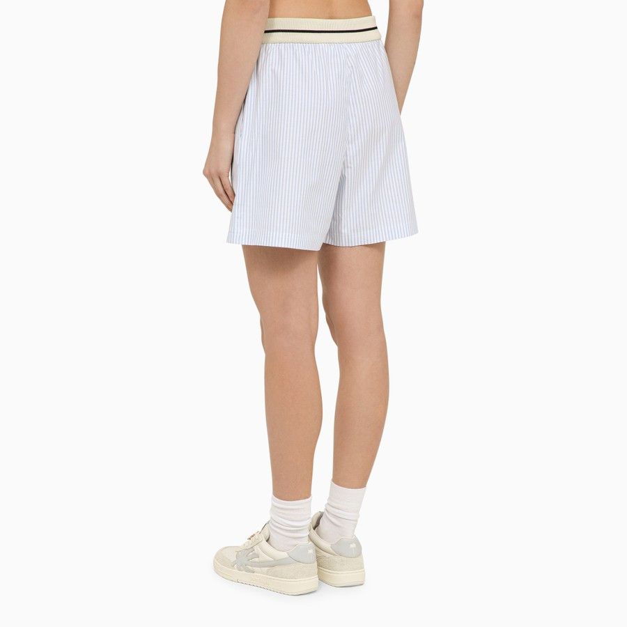 Palm Angels o1d2blof0924 Shorts Striped In Light Blue Size 26" / US 2 / IT 38 - 4 Thumbnail
