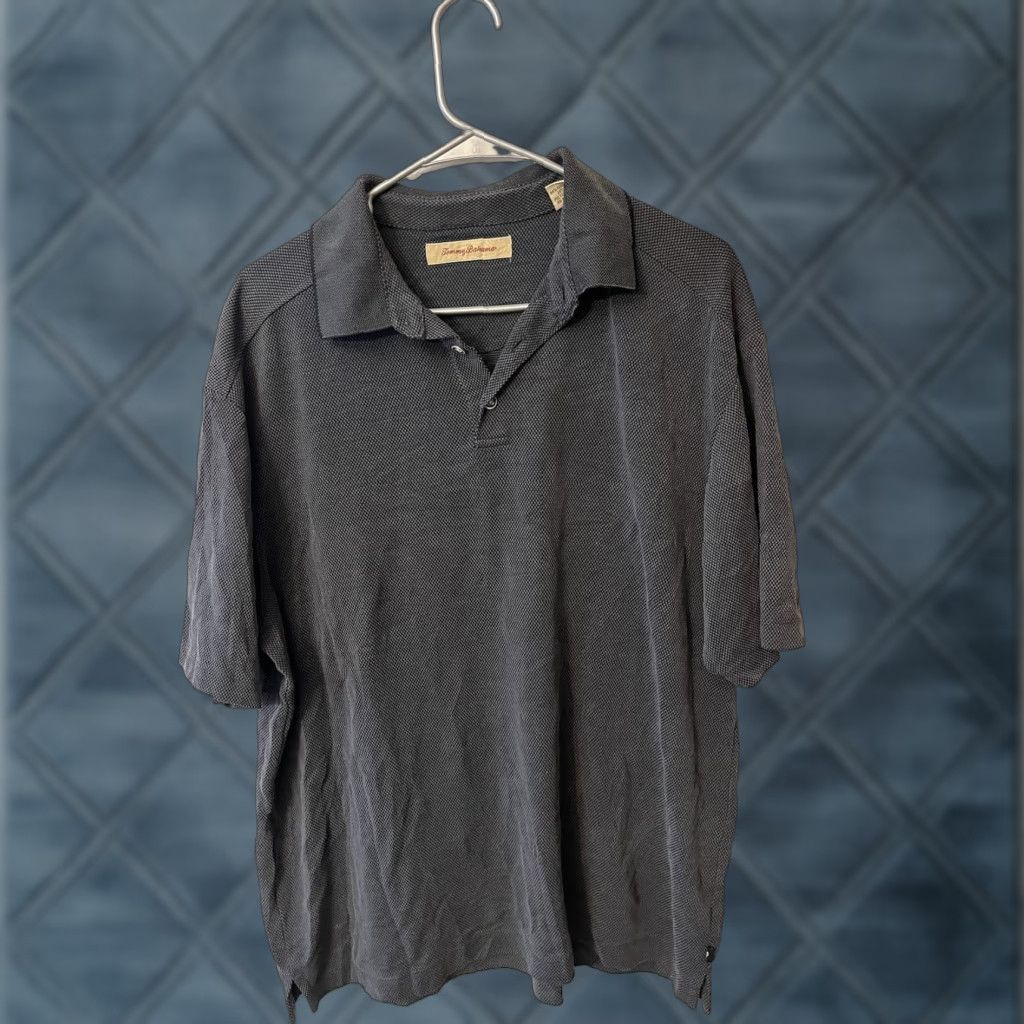 Tommy Bahama Tommy Bahama Polo Shirt Mens Large Gray Island Zone Hawaiian Tropical Size US L / EU 52-54 / 3 - 1 Thumbnail